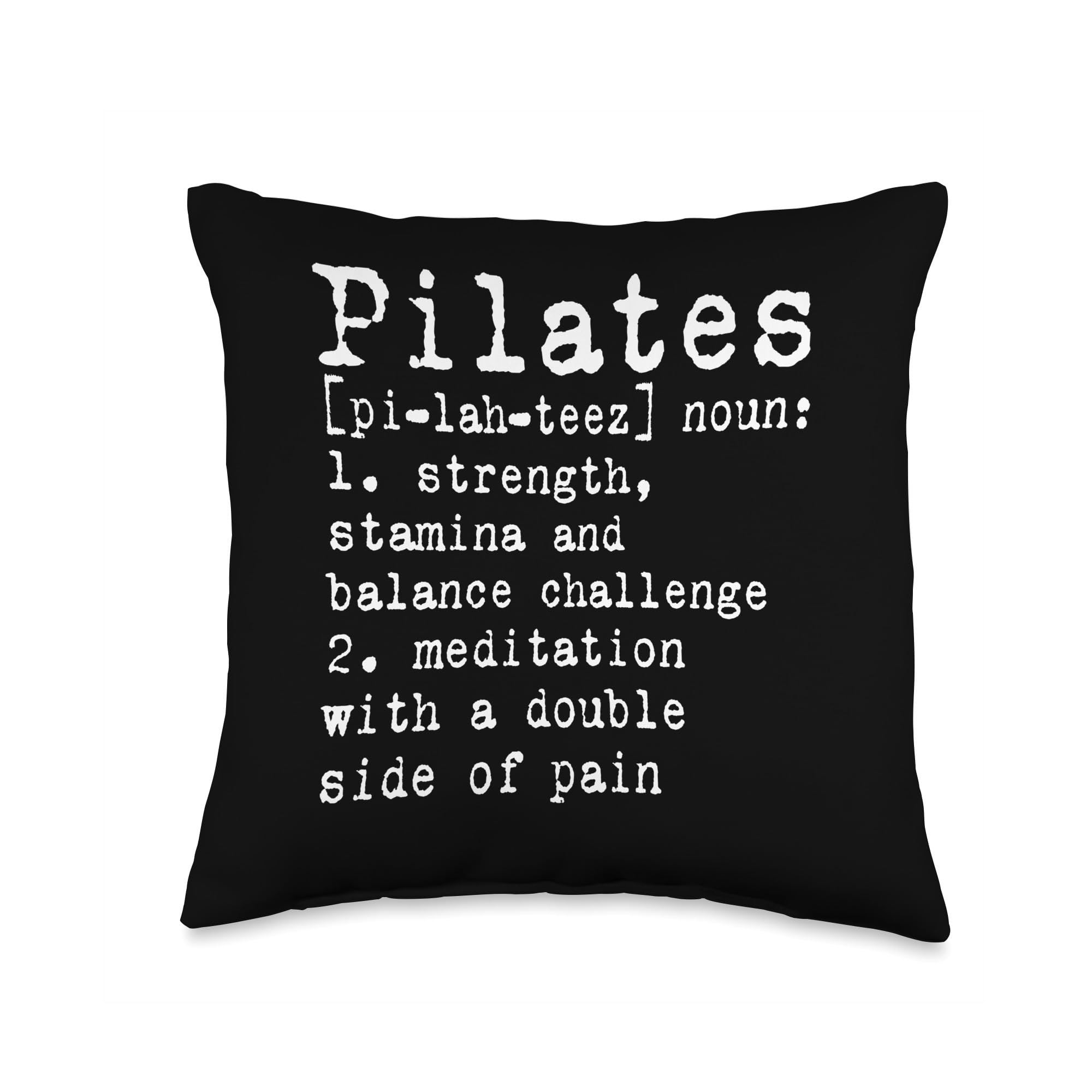 Funny Pilates Definition Meditation Double Side Pain Cute Throw Pillow