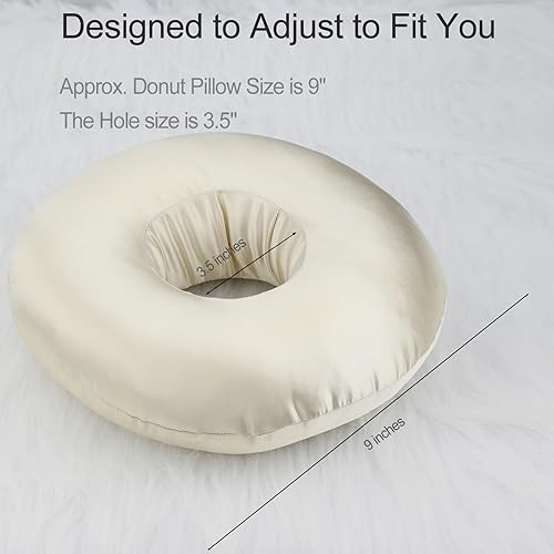 Miniatura 5 de Almohadas sedosas para perforación de orejas con agujeros para dolor de oído lateral para dormir cartílago CNH Donut Almohada Presión de oído Dolor