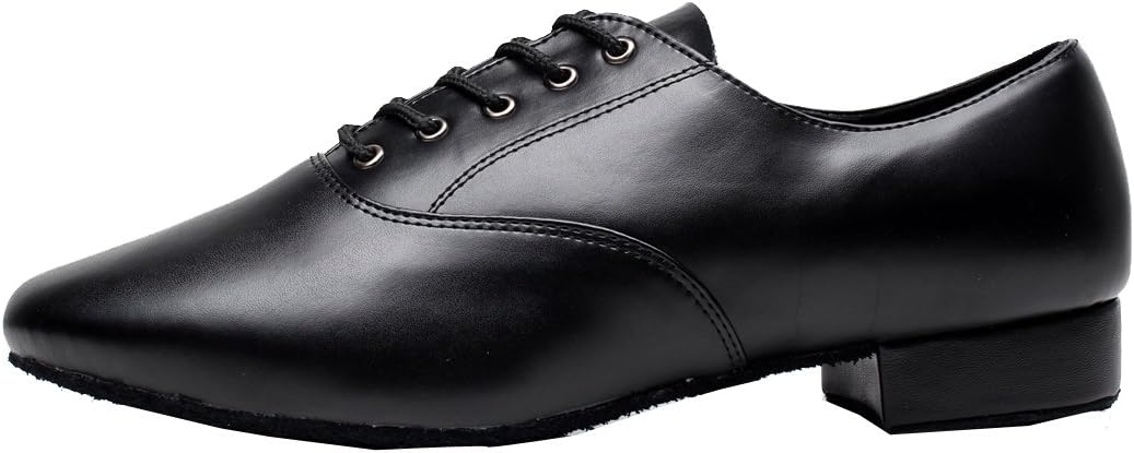 Mens Jazz Latin Dance Shoes Salsa Tango Cha-Cha Ballrom Round Toe Practice Fashion Dancing Shoes Lace Up