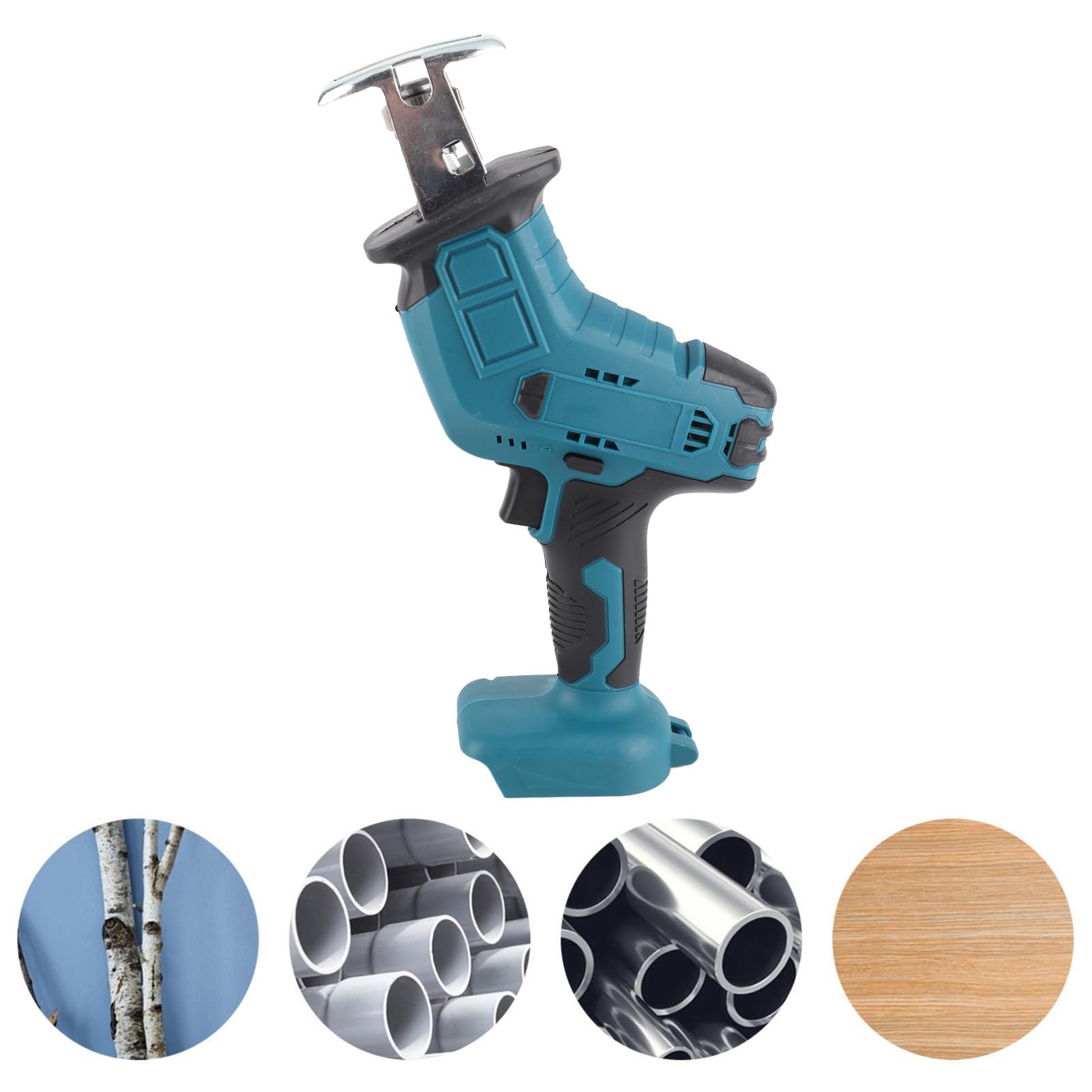 Compatible con batería de 21 V - Herramienta eléctrica de mano de litio - Sierra recíproca inalámbrica - Motor de 200 W con 3000 SPM - Pinza autoblocante para corte de placas y