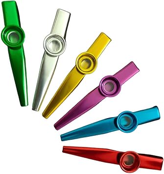Metal Kazoo Musical Instruments for Adults Beginners - Aluminum Alloy Instrument for Guitar Piano Ukulele Accompaniment, Ideal Music Lover Gift SetColor 6 PCS