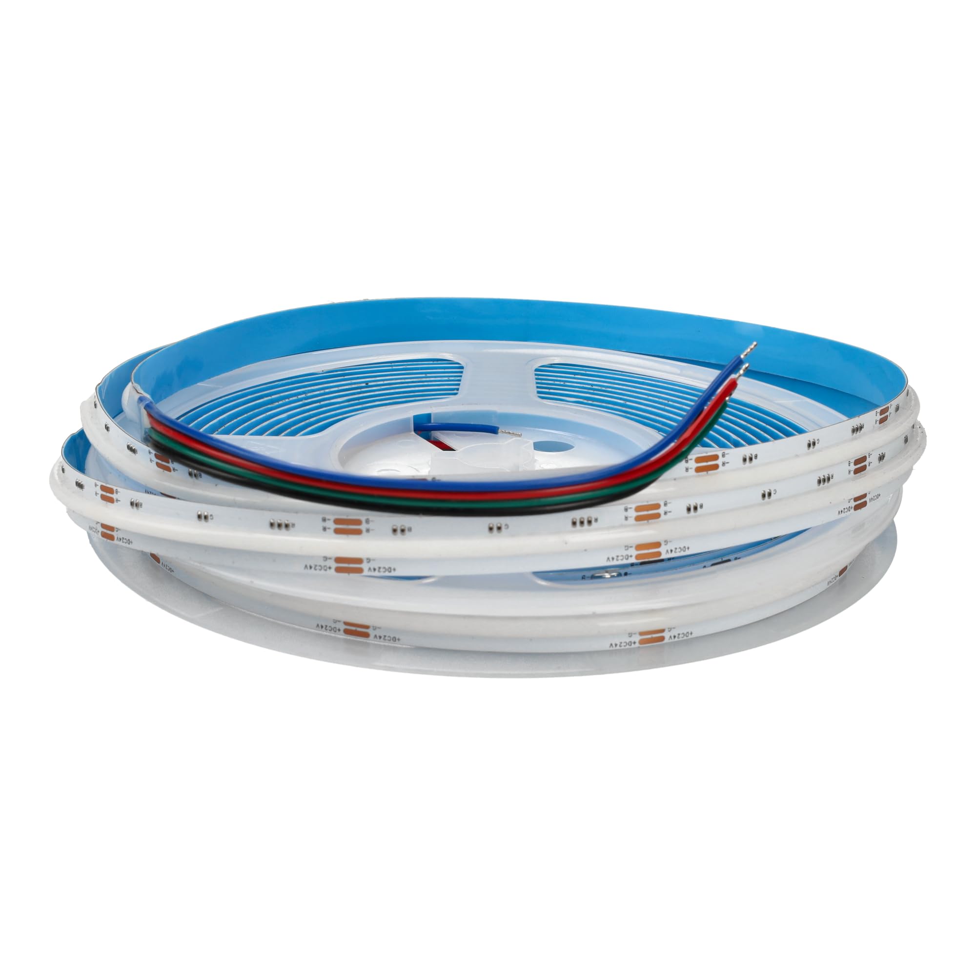 Jandei Taśma LED COB RGB 24 V 15 W, 4200 diod LED, do użytku w pomieszczeniach IP20, podstawa samoprzylepna, cięcie co 5 cm - szerokość 10 mm, długość 5M