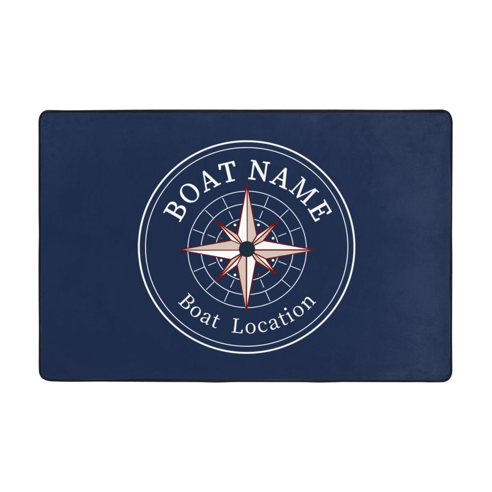 Personalized Nautical Themed Welcome Mat Custom Name Boat Mat for Home Entryway Bathroom Doormat Gifts for Family Friend Nautical Lover Indoor Outdoor