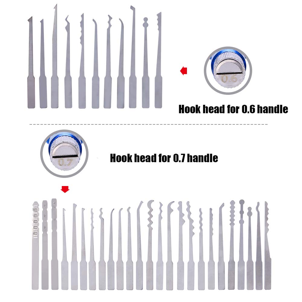 Set Grimaldelli Loboo 2 Pezzi - Acciaio Inossidabile Per Lockpick - Per Principianti E Appassionati - Foto 5