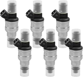 6Pcs Fuel Injectors 0280150965 Compatible for Dodge Dakota Durango Ram 1500 2500 3500 1996-1999 / Compatible for Ford F250 F350 Mustang
