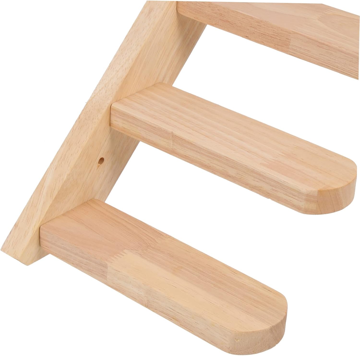 TOYANDONA Wooden Cat Wall Shelf Indoor Cat Climbing Steps Natural Wood Furniture Multi-Level Design for and Kittens