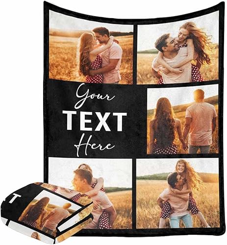 Artsadd Mantas personalizadas para mejores amigas con texto y fotos, con imagen BBF como regalo de cumpleaños para hermana, recuerdo significativo,