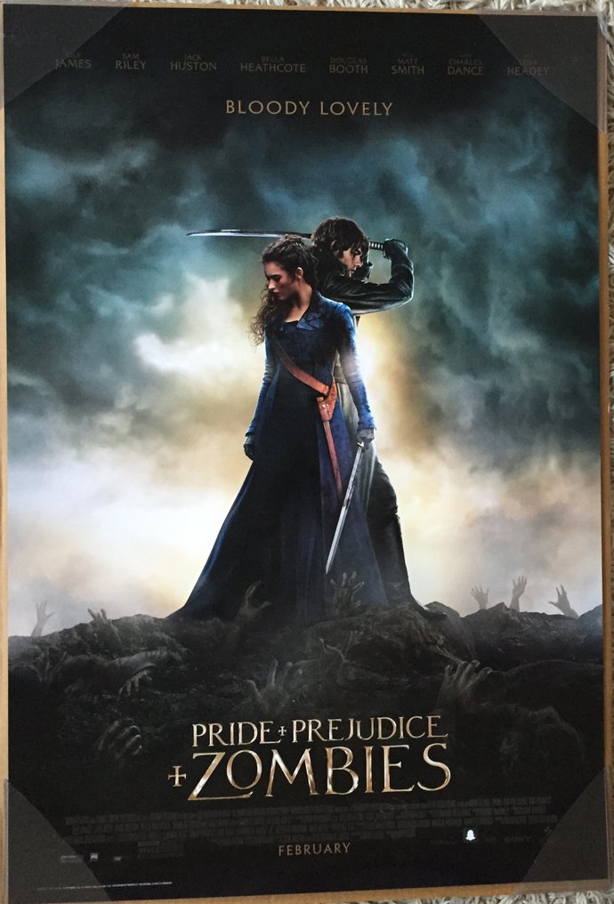 Amazon.com: Movie Poster PRIDE & PREJUDICE & ZOMBIES 1 Sided