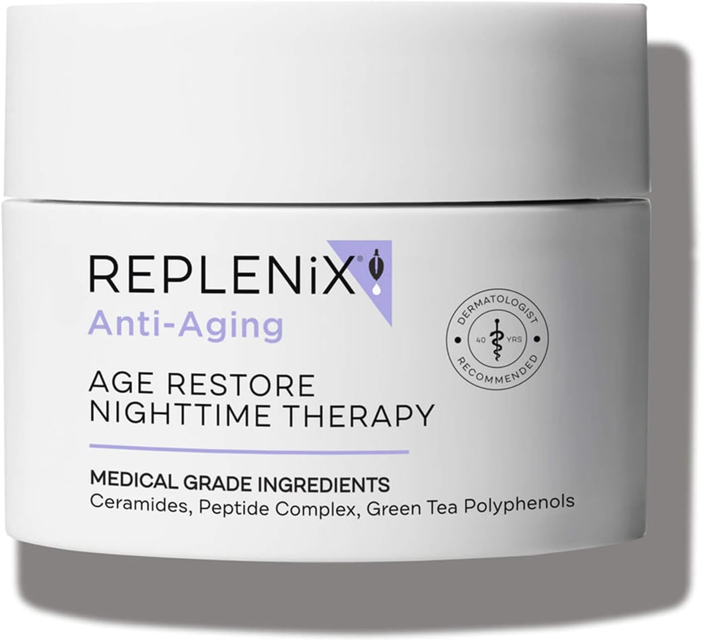 Replenix Age Restore Nighttime Therapy Face Cream, Anti-Aging Medical-Grade Facial Moisturizer for Mature & Dry Skin