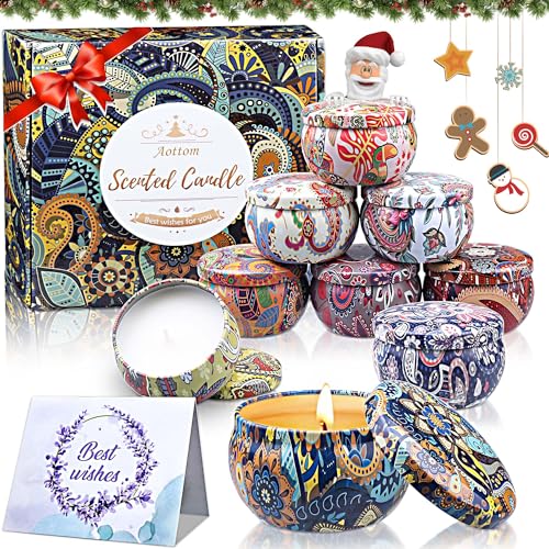 Duftkerzen Geschenke für Frauen 9 St, Duftkerzen Geschenkset Aromatherapie...