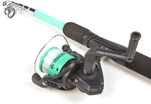 Miniatura 7 de Kit de pesca con caña, carrete, aparejos, ganchos, línea predistribuida, estuche de transporte con cremallera - barco/caravana/coche/cabina/cabaña