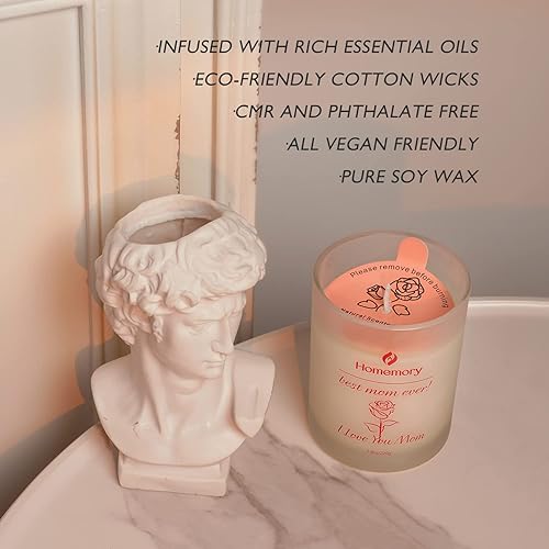 Miniatura 7 de Velas perfumadas de tulipanes y rosas para mujer, velas perfumadas para el hogar, velas de soja naturales no tóxicas con aceites esenciales, velas