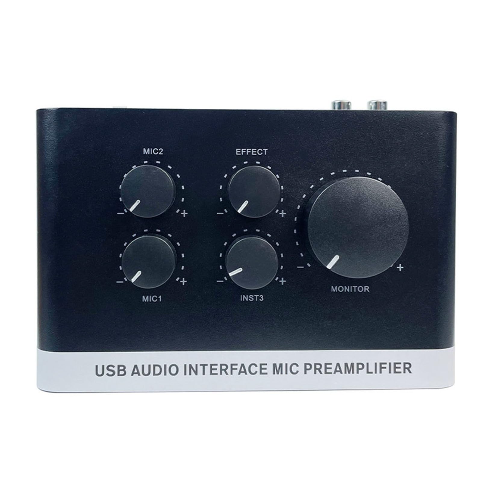 KIMISS Interfaz USB de Potencia de 48V para Podcasting de Grabación de PC y Transmisión de 2 en 2 Out Preamplificador de Mezclador de Sonido Profesional