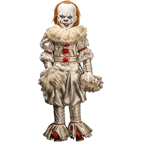 Trick Or Treat Studios IT Pennywise Premium Scale Doll Figurine 4 ft Tall Poseable with Clothing, Officially Licensed