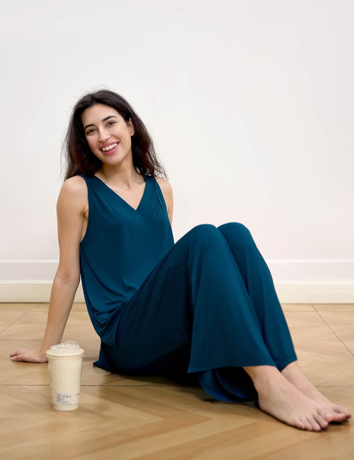 GYS Pajama Sets for Women Bamboo Viscose Sleeveless Tank Top with Soft Pants Sleep Set - Image 5