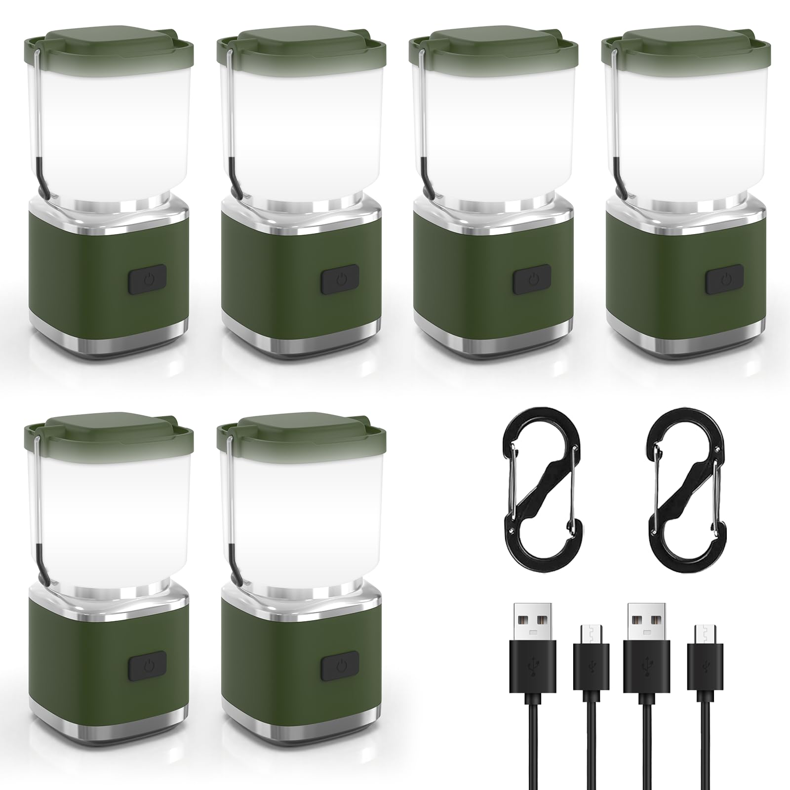Linterna LED recargable para camping, 2000 lúmenes, pequeña linterna de luces de camping con luz roja y 20 horas de funcionamiento y atenuación continua, luces de emergencia de huracán para cortes de