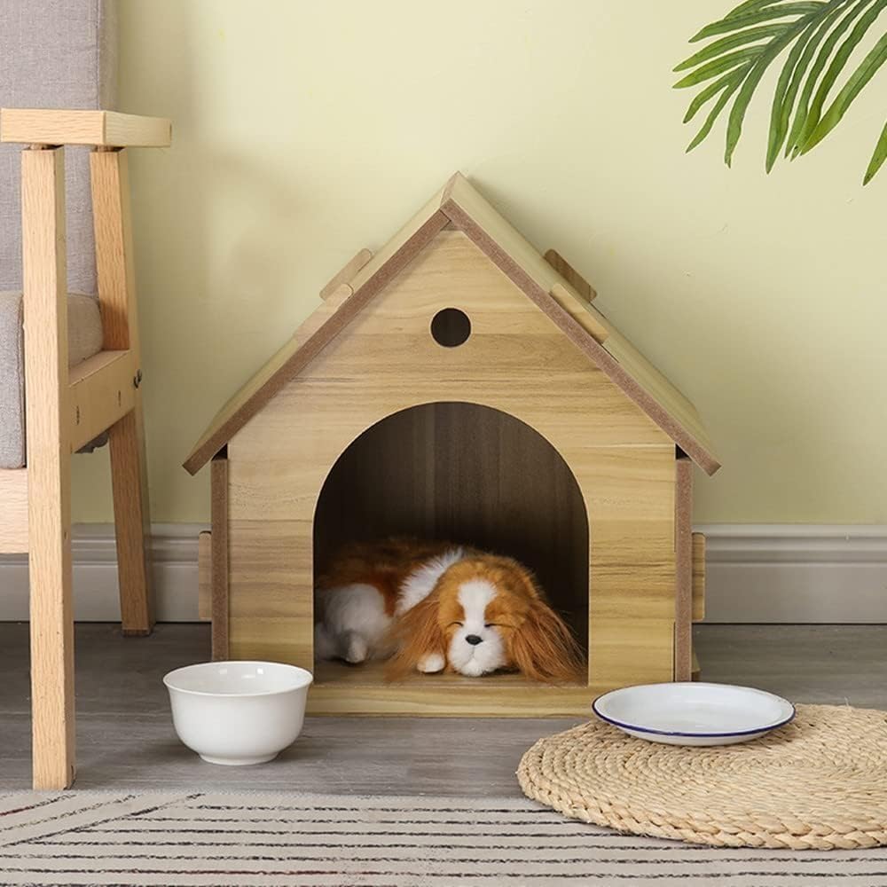 Amazon | 猫舍 犬舎 ペットハウス 犬 室内 木目調 サイズ 屋外 猫