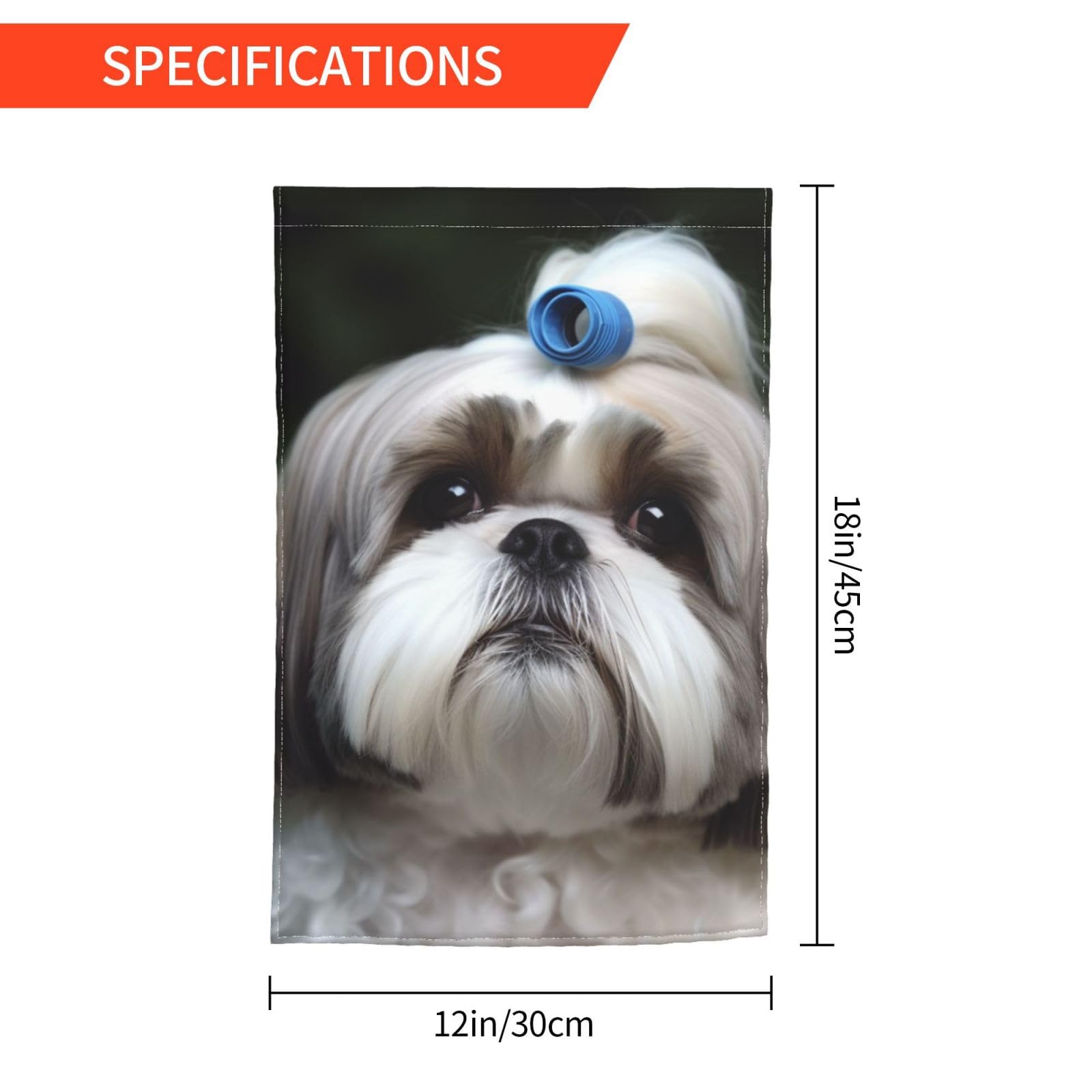 Shih Tzu Pasqua Eggtravaganza bandiera, poliestere, Multicolor, large