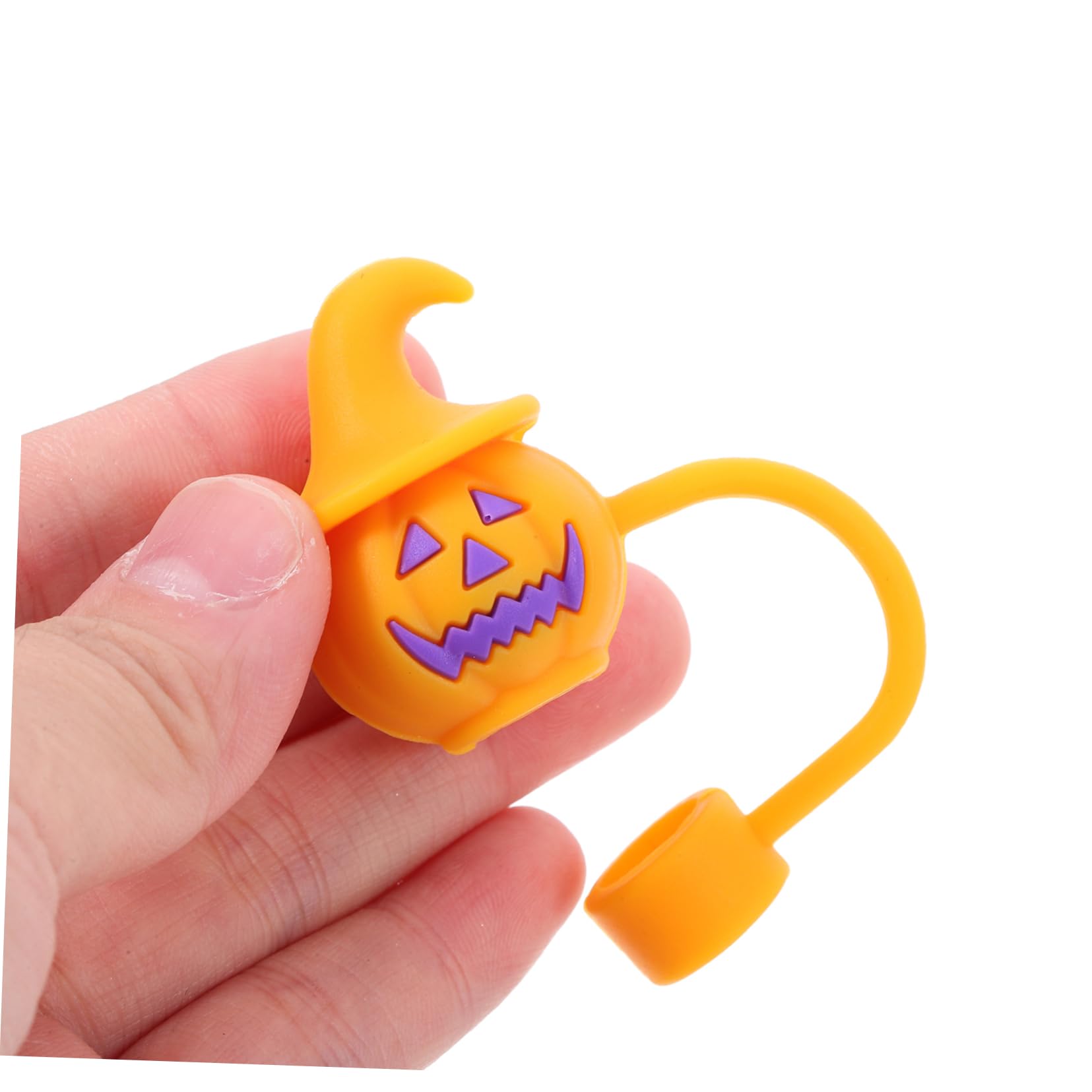 Alipis 20 Pz Coperchi Di Paglia Di Halloween Punte Cannuccia Per Bevande Coperture Di Paglia Riutilizzabili Punte Di Paglia Di Zucca Fascino Di Paglia Gel Di Silice