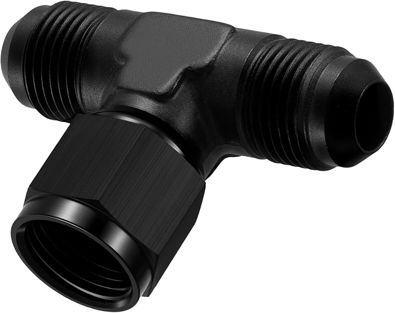 Adaptador Tê 8AN EVIL ENERGY com Conexão Fêmea Giratória Lateral AN8 Preto – 1 unidade