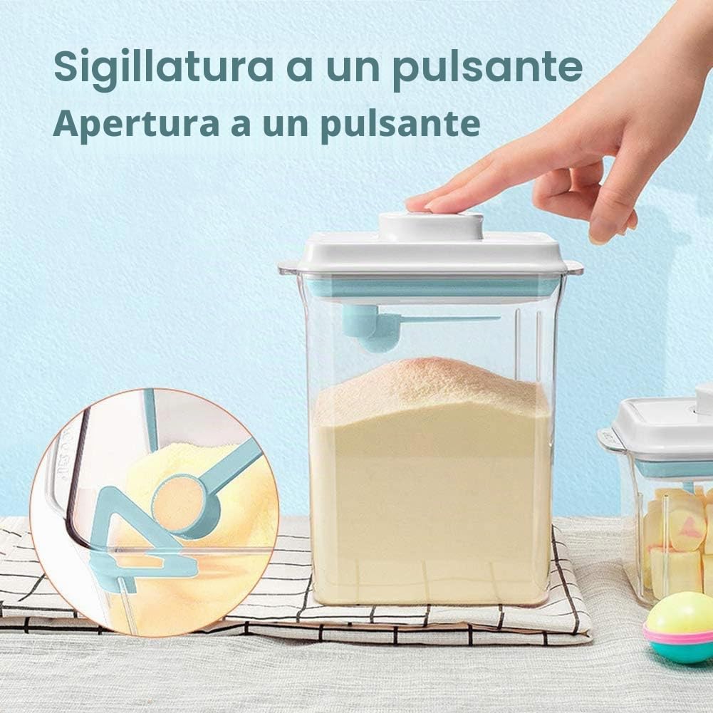 Dispenser Per Latte In Polvere Da 1700 Ml, Contenitore In Polvere Sigillato, Contenitore Per Alimenti In Polvere Portatile Per Latte In Polvere, Sigillo A Prova D'Umidità