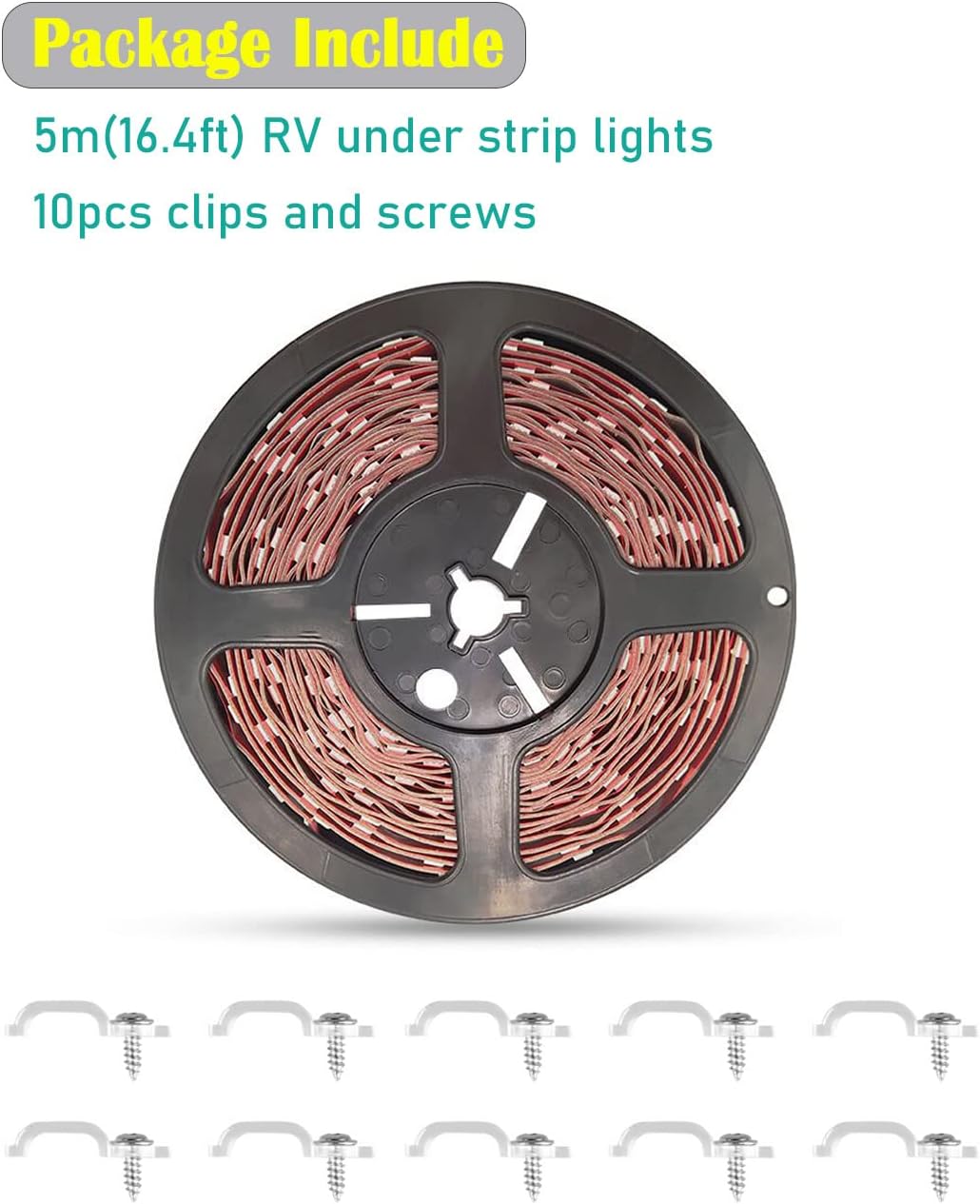 Dobertry Rv Underglow Led Light Kit, Underbody Accent Lighting for Camper Motorhome Travel Trailer Concession Stands Food Trucks, Rv Led Light Strip, Rv Awning Lighs, 5m(16.4ft), Dc 12v, Blue : Automotive