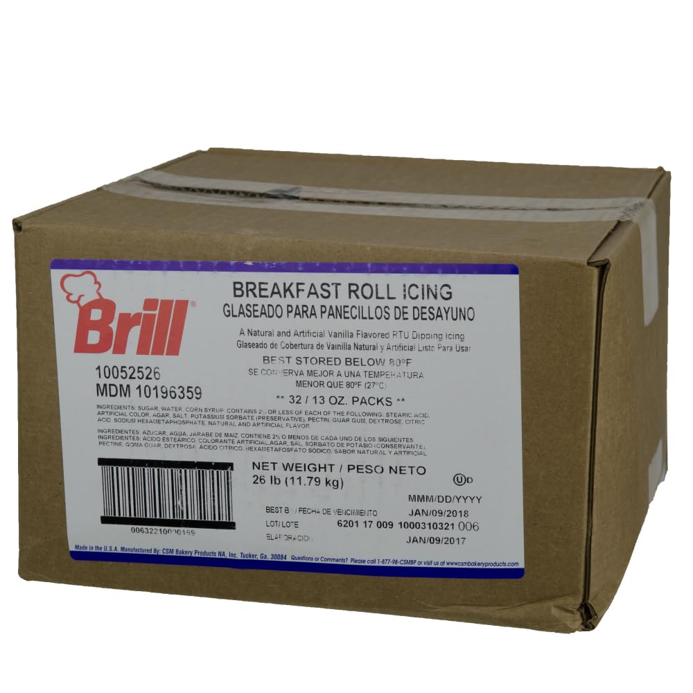 HC Brill Ready To Use Breakfast Roll Icing, 13 Ounce - 32 per case.