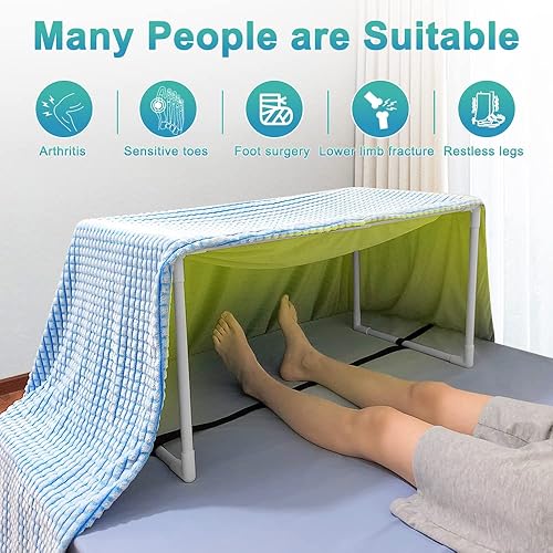 Miniatura 6 de Levantador de mantas para pies, levantadores de hojas de pie de cama, soporte para levantamiento de pies, barra de cuna, tienda de campaña, sábanas