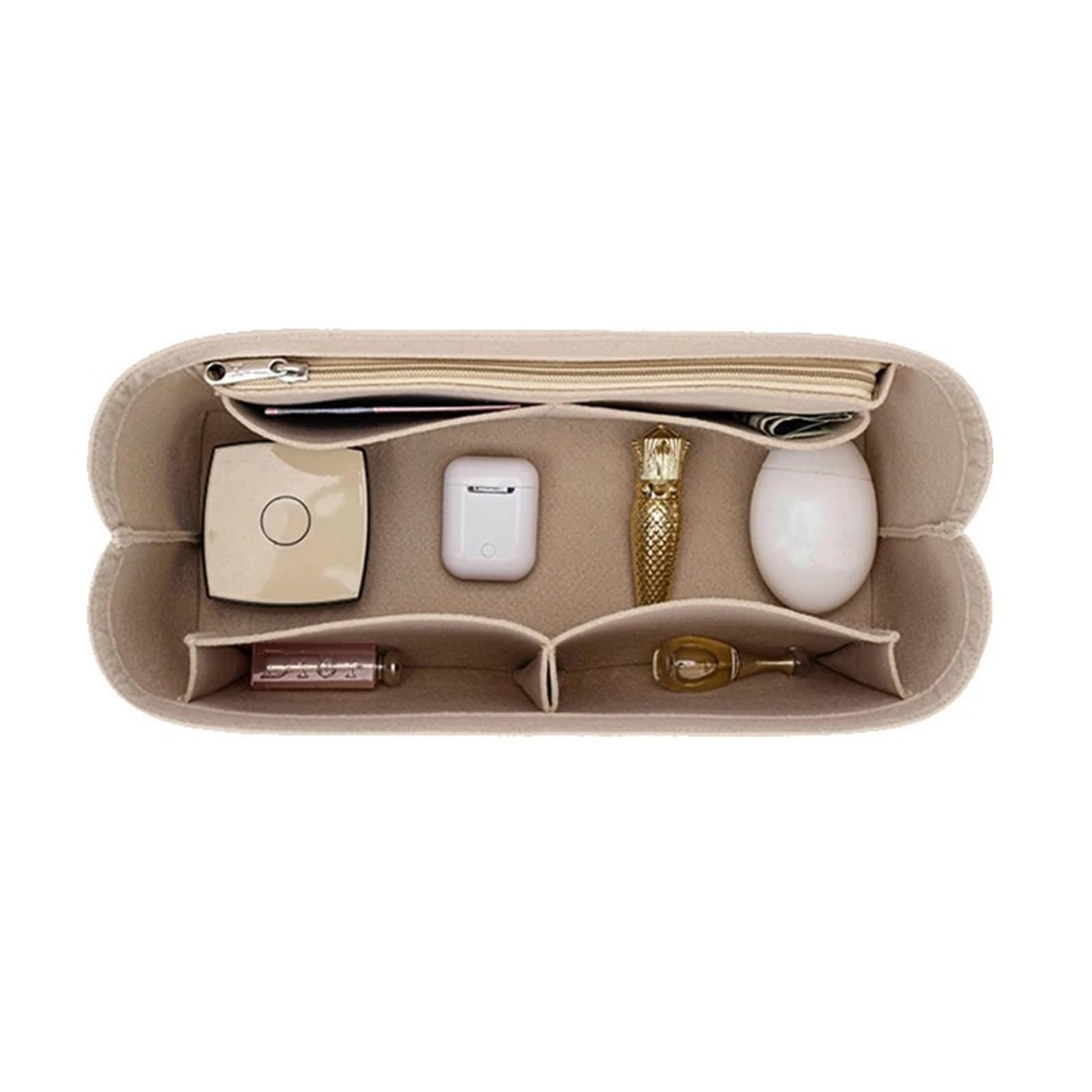 Inserto organizer in feltro per Garden party 30/36, organizer compatibile con borse Hermes(Beige,For Garden Party 30)