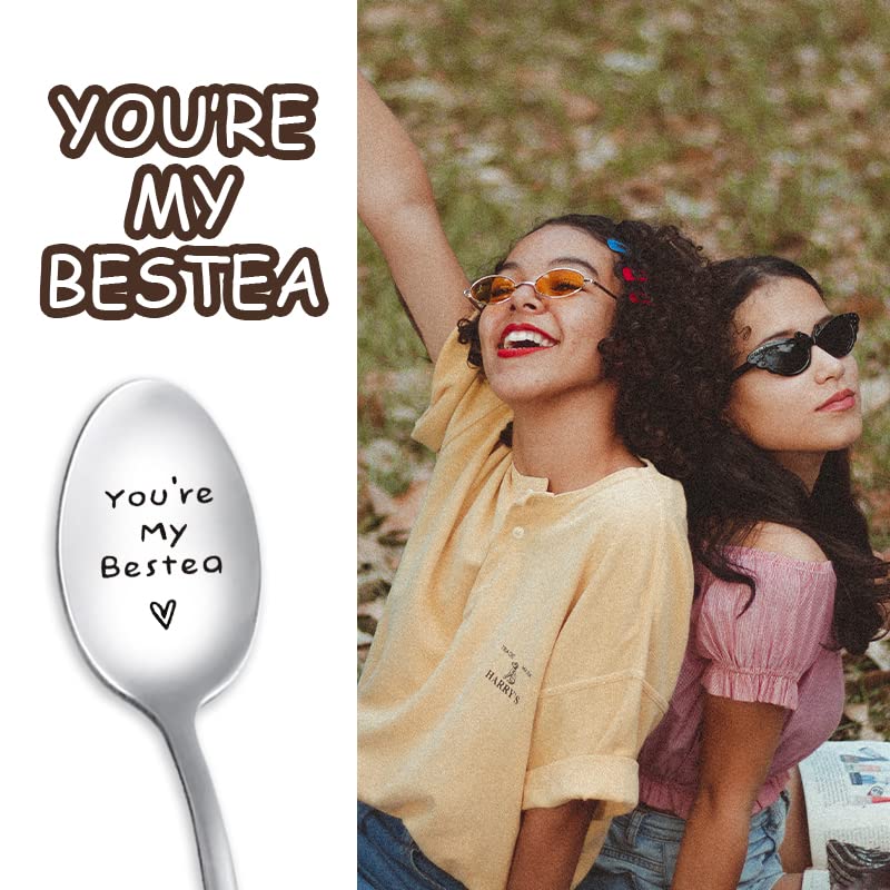 Bestie Gifts Engraved Tea & Coffee Spoon - Perfect Bff & Best Friends Gifts For Women & Teen Girls Tea Accessories