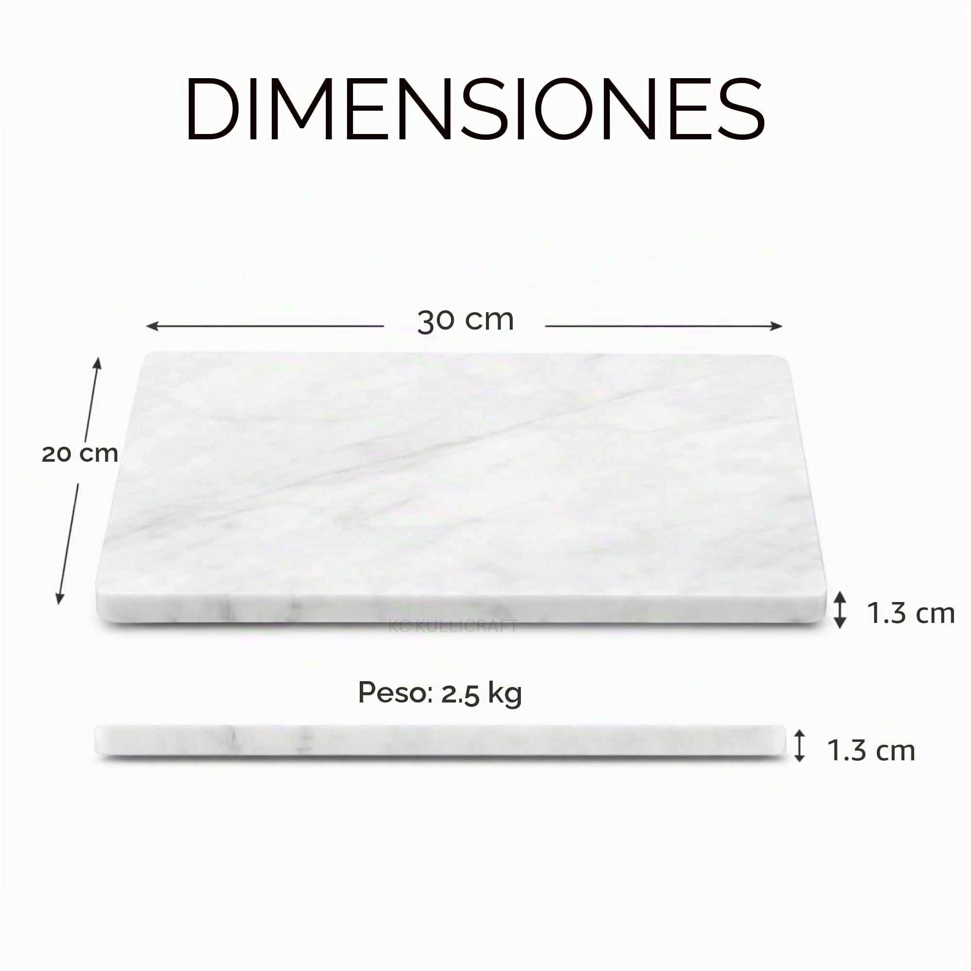 Tabla de servir de queso y embutidos de mármol blanco de 8 x 12 pulgadas, tabla de cortar de mármol natural y losa de pastelería con pies antideslizantes, bandeja de cocina de piedra de