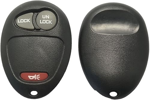 Miniatura 2 de Funda de repuesto para llave de automóvil con control remoto sin llave, 3 botones, repuesto para GM Colorado GMC Canyon Isuzu Hummer (negro)