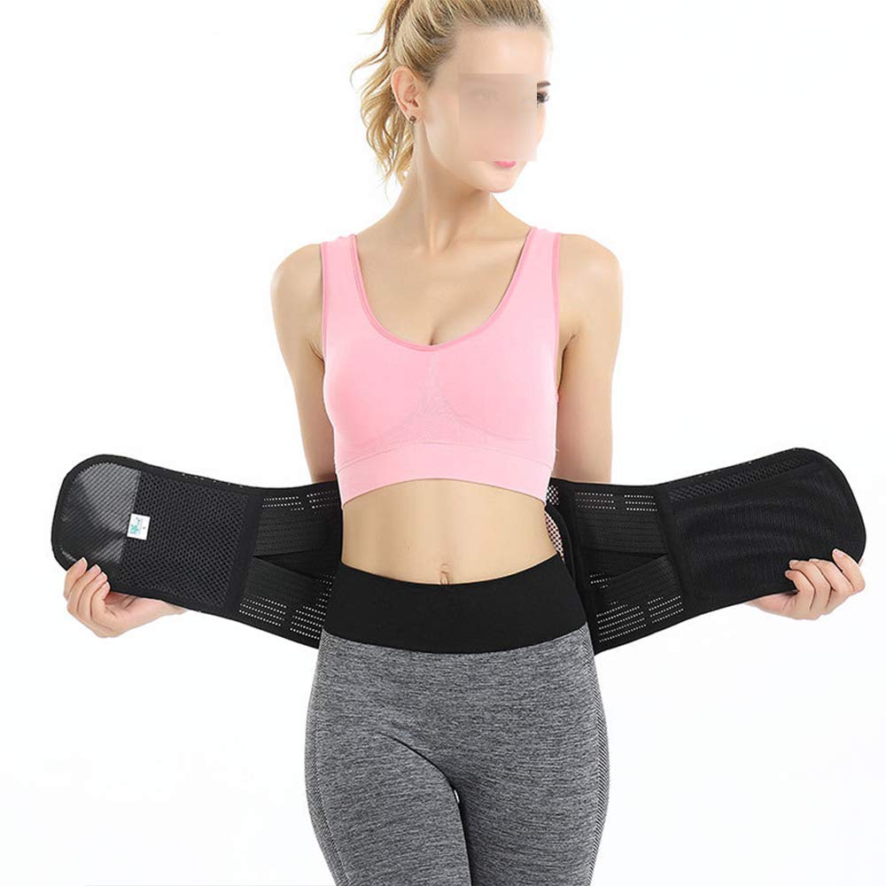 Faja Lumbar, Accesorio Transpirable y Ajustable para el Dolor en la Parte Baja de la Espalda, Doble Entramado de compresión, para Aliviar El Dolor de Espalda y Prevenir Daños,S