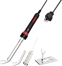 Soldering iron group, 100W external heating elbow, with replaceable soldering iron head, soldering iron core, simple bracket, high-power industrial DIY soldering iron 110V US plug