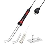 GoGoPanda Soldering iron group, 100W external heating elbow, with replaceable soldering iron head, soldering iron core, simple bracket, high-power industrial DIY soldering iron 110V US plug