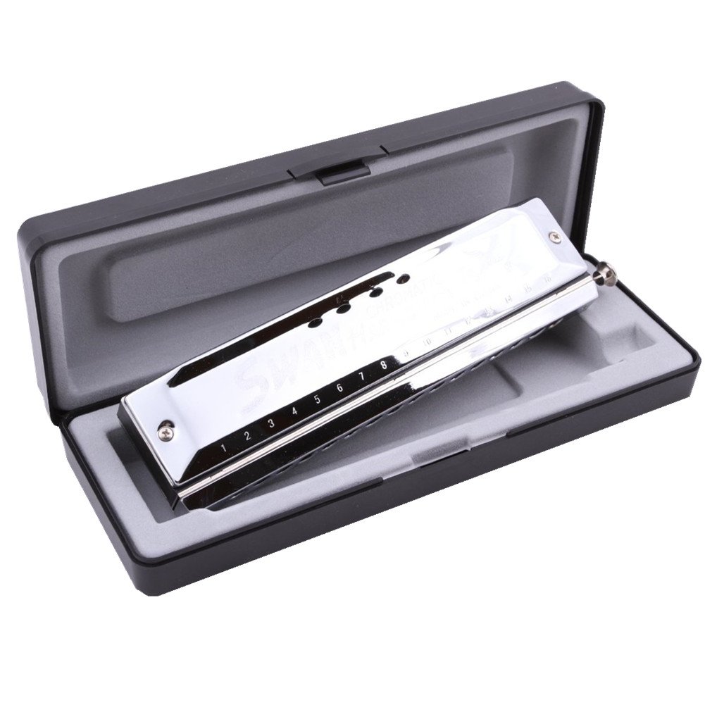 SWAN Chromatic Harmonica 16 Hole 64 Tones Harmonica for Children
