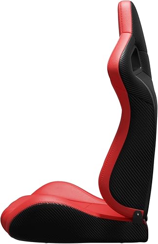 Miniatura 28 de 2 piezas de asientos universales de carreras con deslizadores de doble bloqueo, 1 par de asientos de cubo de cuero PVC con dos almohadas de Negro