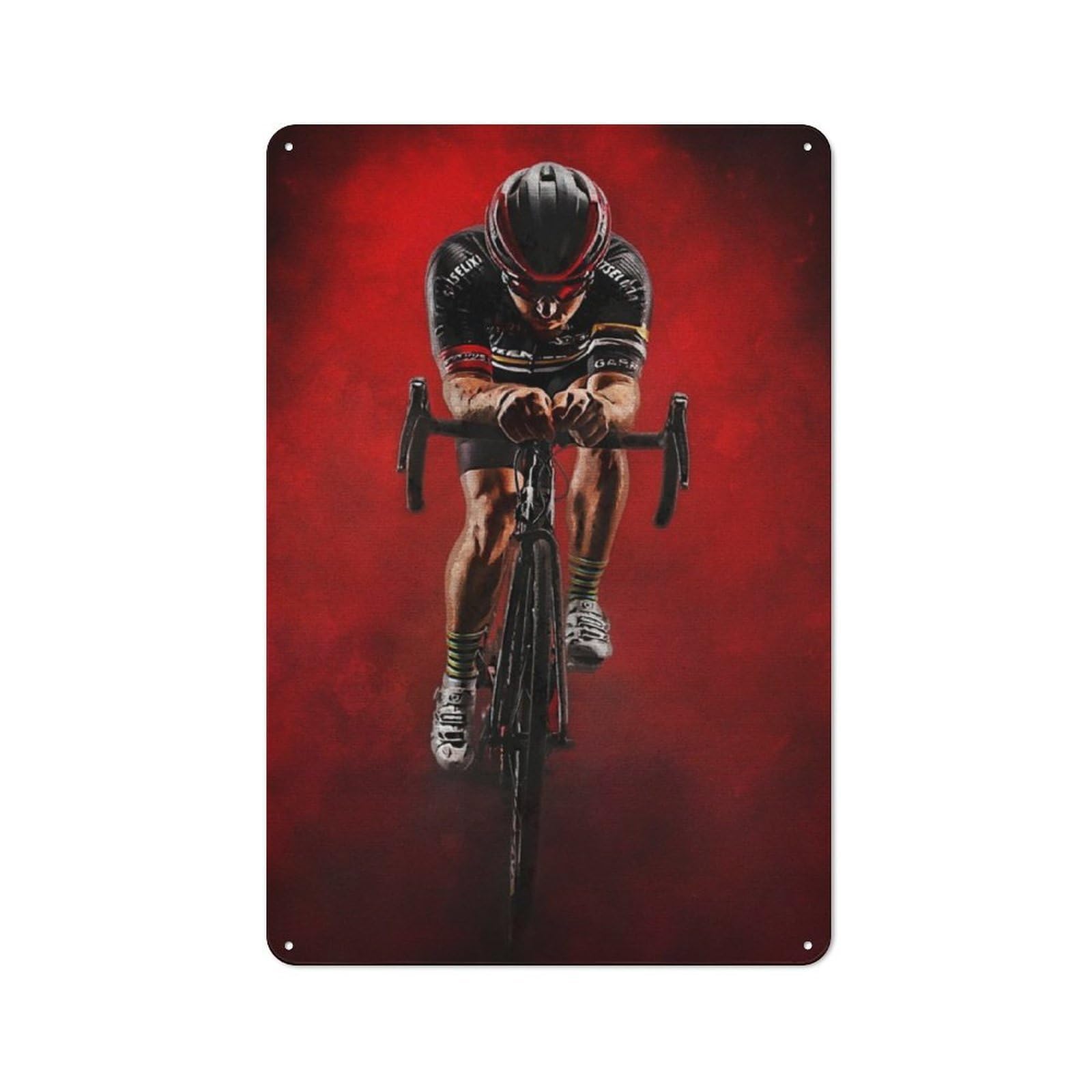 Junmoney Splatter Bike Racer Rustic Tin Sign 30X20cm For Café Or Restaurant, For Café Owners And Decorators, For Retro Home Interiors