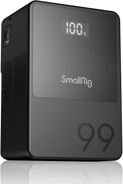 SMALLRIG 99Wh(6700mAh) V Mount Battery VB99, Mini V Lock Battery for Photographer and Filmmaker, Support 65W PD USB-C Fast Charging, Multiple Port Including USB-A, USB-C D-TAP, 8V DC and 12V DC - 3580