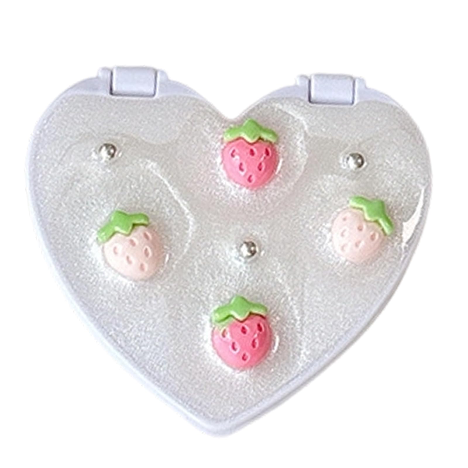Tfaoys B Decorative Mirrour For Phone Heart Shaped Resin Decor Accent With Reflective Center For Desk Shelf Vanity Corner Edroom Room Display Decor Minis Phone Mirrour Decorative Heart Accent Reflective Resin