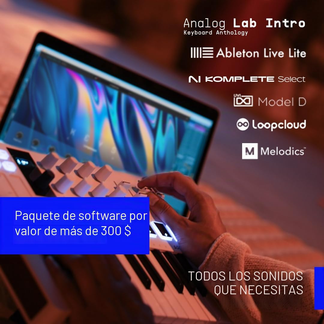 MiniLab 3 Deep Black, Arturia Controlador MIDI 25 teclas Plug and Play
