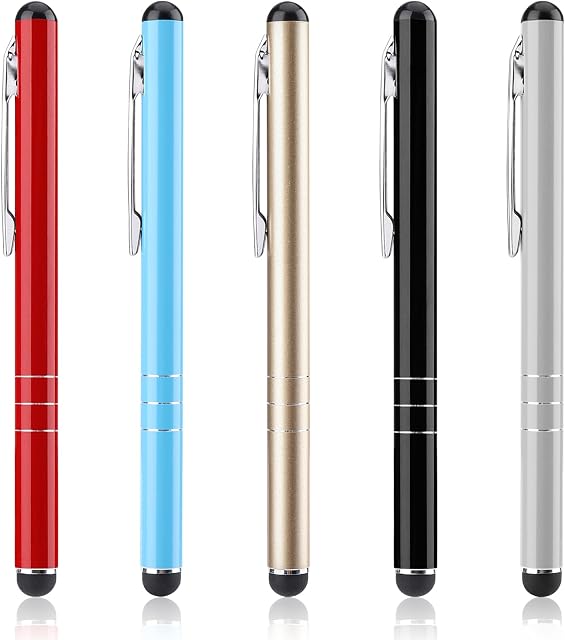 VOCIBO® Rysik 5 sztuk ekran dotykowy rysik Stylus Pen tablet rysik telefon komórkowy rysik do tabletów iPad Mini Pro smartfonów Huawei Samsung Galaxy 5 kolory