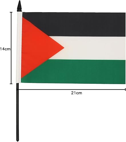 Miniatura 334 de Bandera de la bandera del Líbano de AZ, 3.9 x 5.9 in, bandera de escritorio libanesa, 5.9 x 3.9 in, barra y base de plástico negro