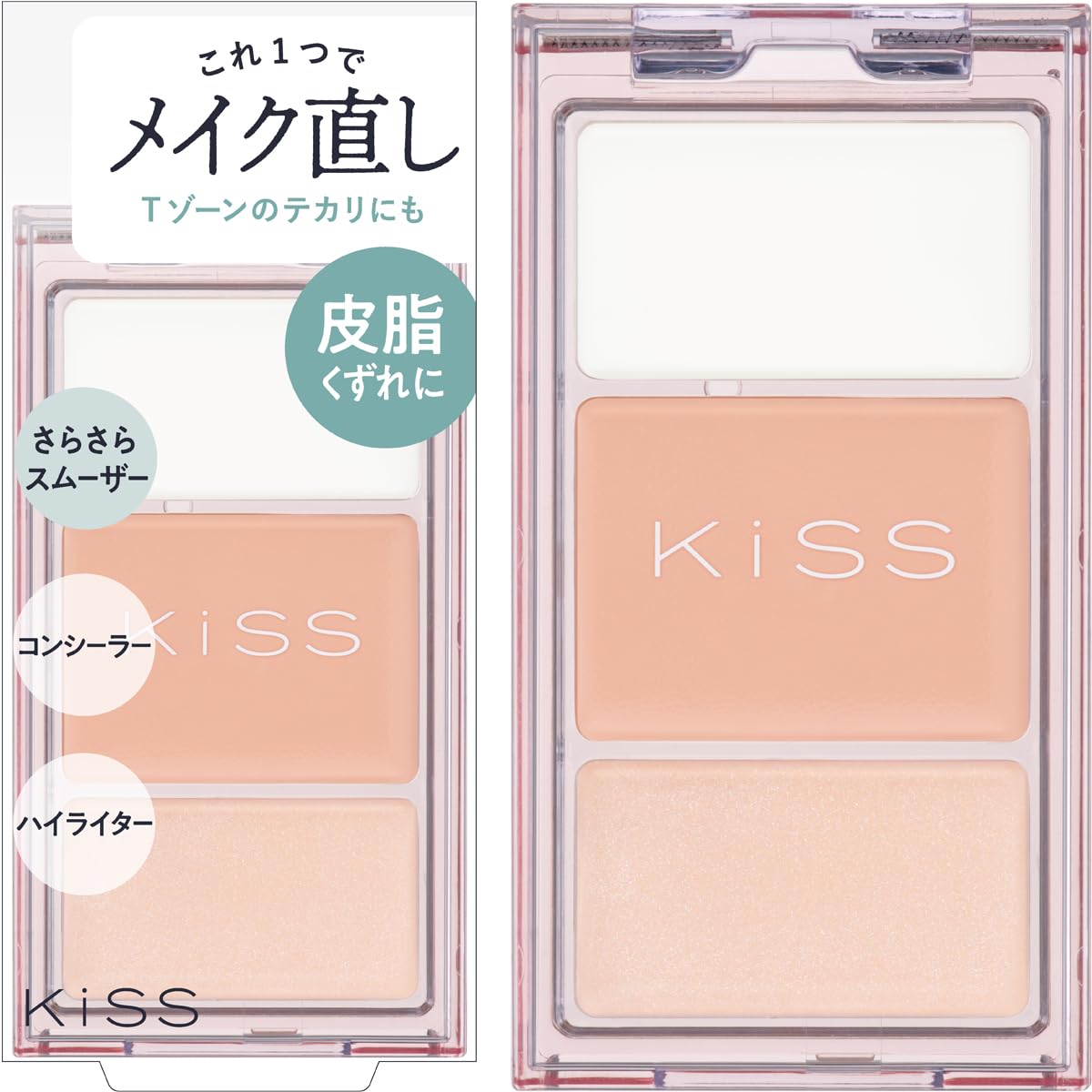 KiSS(キス) メイクリタッチパレットN 02 皮脂くずれタイプ 3.1g マルチバーム・コンシーラー・ハイライターの3つの機能が1つになったメイク直しパレット