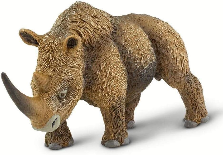 Safari Ltd. Woolly Rhinoceros Figurine - Detailed 6.75" Plastic Model Figure - Fun Educational Prehistoric Play Toy for Boys, Girls & Kids Ages 3+