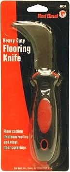 Red Devil 4608 2.5-Inch All Purpose Flooring Knife with High-Carbon Steel Blade, Non-Slip Comfort Grip Handle, Ideal for Flooring, Carpeting, Vinyl, and Drywall Tasks