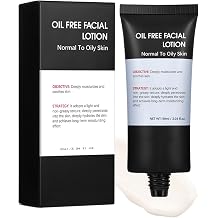 Oil-Free Face Moisturizer for Men, Natural Daily Face Lotion with Aloe Vera, Ginger Extract, Chamomile, Deeply Moisturizes, Fast-Absorbing, Ultra-Lightweight Facial Skin Care Cream, 3.04 Ounce