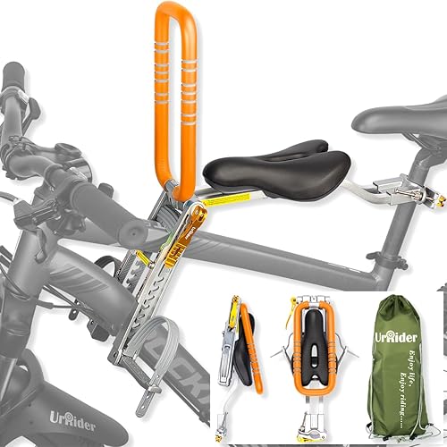 Asiento de bicicleta para niños, asiento de bicicleta para niños de montaje frontal, apto para bicicletas de montaña, bicicletas de crucero,