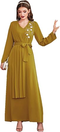 High Quality Muslim Dress Dubai Kaftan Women Long Arabic Dress Abaya Islamic National Robe