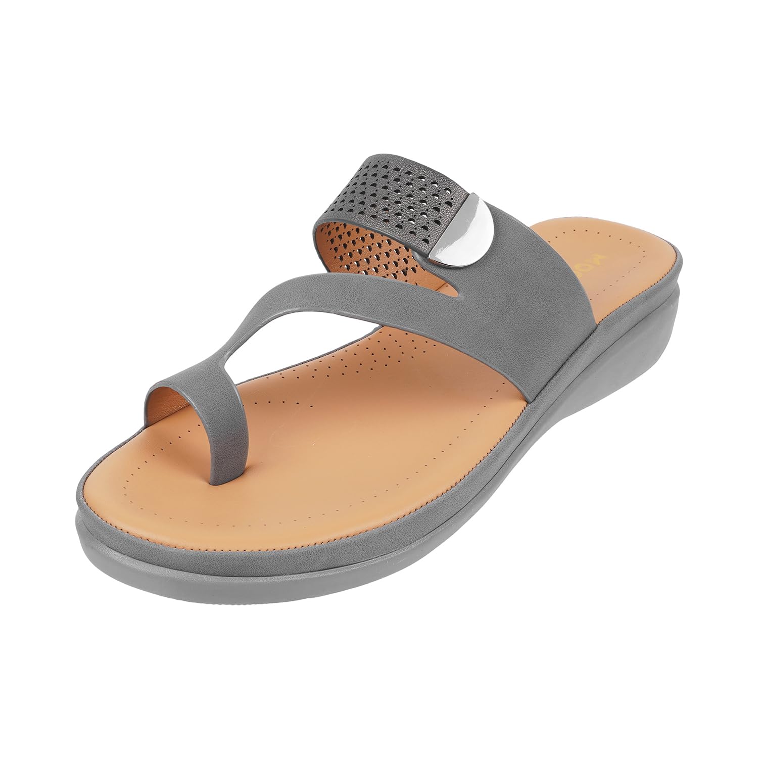 Mochi Women Grey Synthetic Leather Comfort & Fashion Slip-on Chappal UK/8 EU/41 (44-94) (B0CXMYWL38) Amazon Price History, Amazon Price Tracker